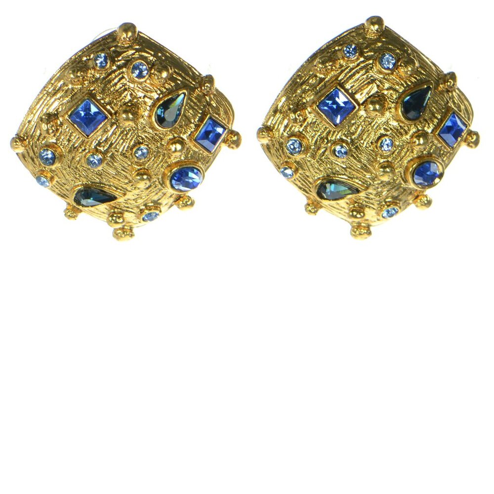 Jennifer Behr Gold-tone Crystal Earrings